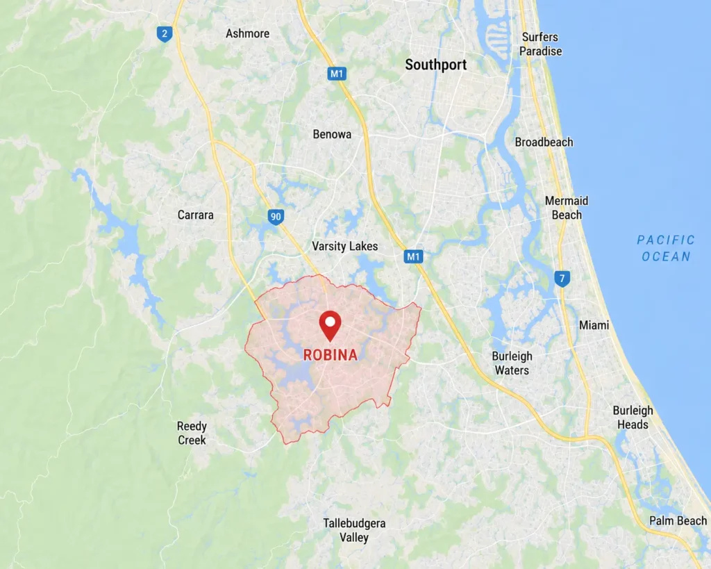 robina,gold coast location